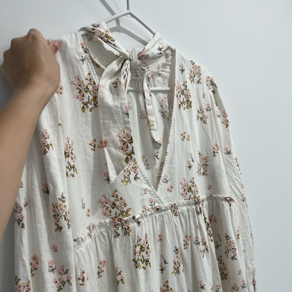Free People - Floral Boho long sleeve mini Dress - Picture 4 of 11